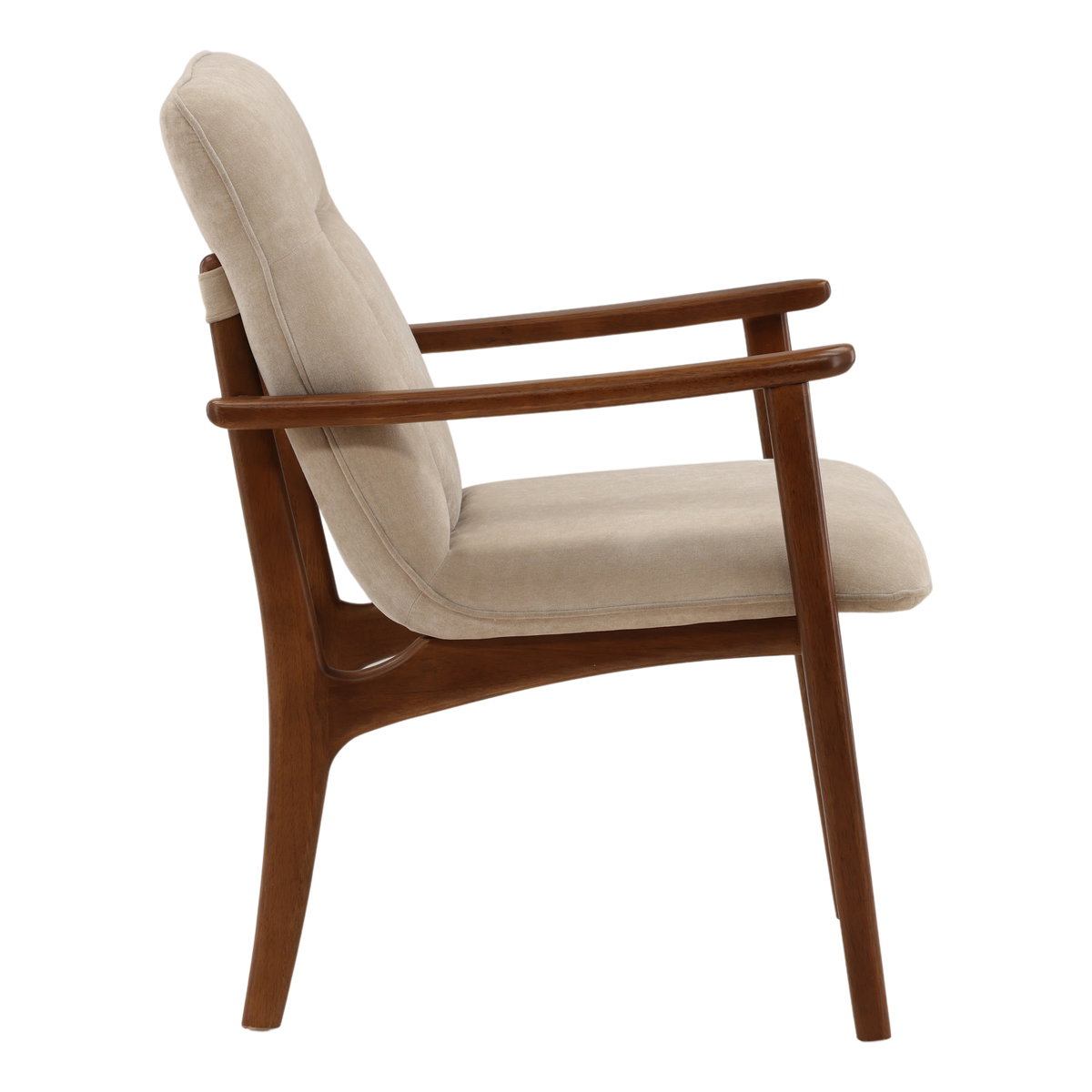 Talesa Dining Chair Sand, by Dovetail, 23.25" width x 35.5" height x 25.75" depth View 3