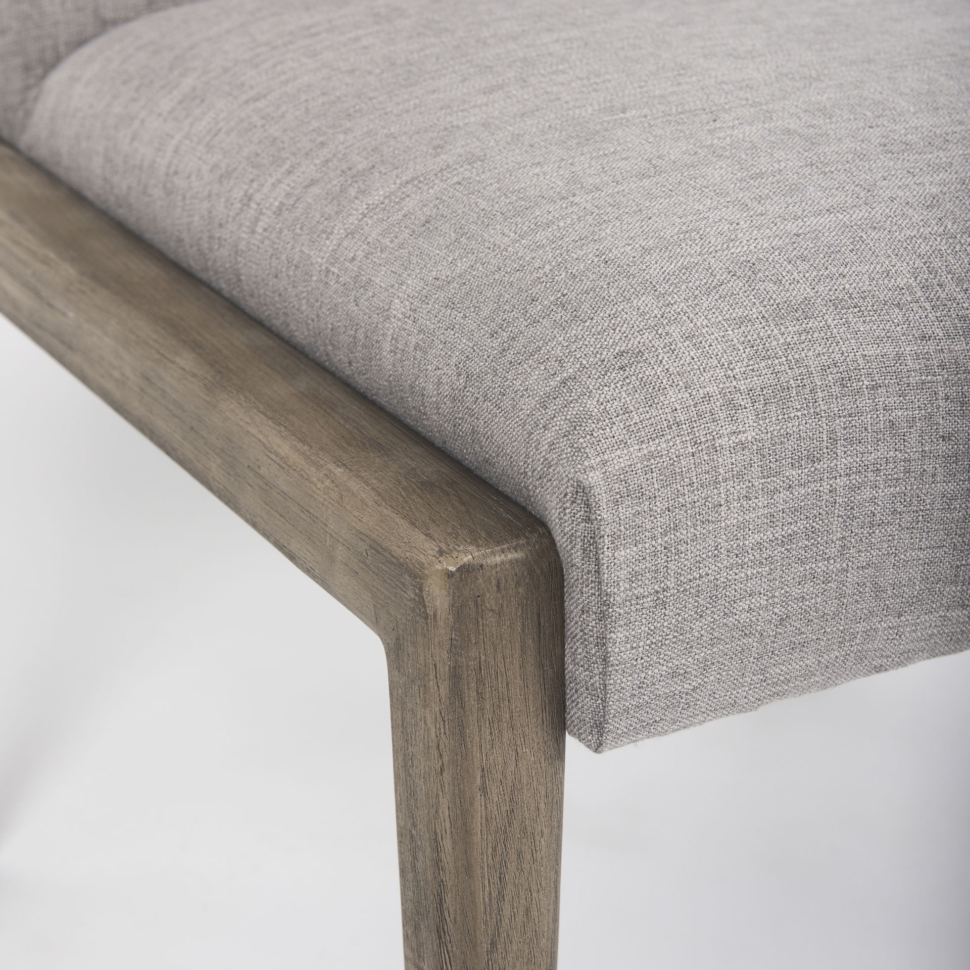 Palisades Gray Upholstery with Solid Wood Armless Dining Chair large image 