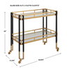 Kentmore Modern Bar Cart, Bar Carts & Cabinet by Uttermost, 32.87" width x 32" height x 17.37" depth thumbnail 3