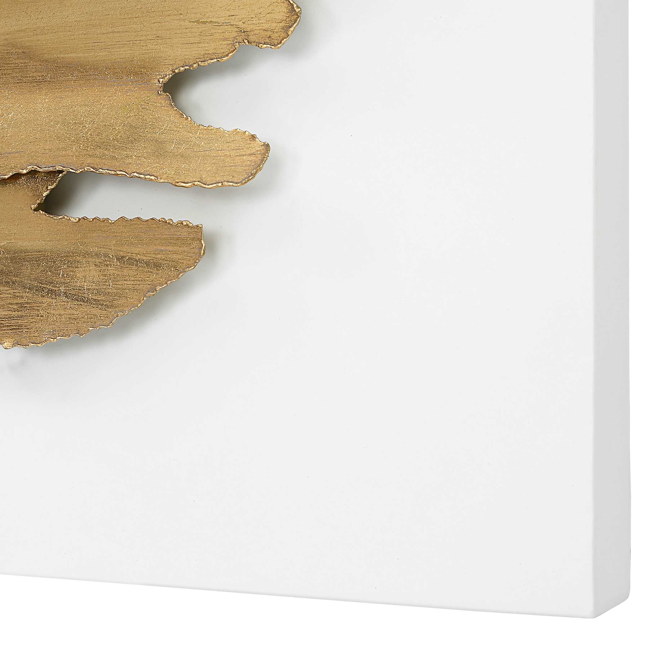 Lev White Metal Wall Decor, Sculptural Wall Art by Uttermost, 24" width x 55.25" height x 2.75" depth View 7