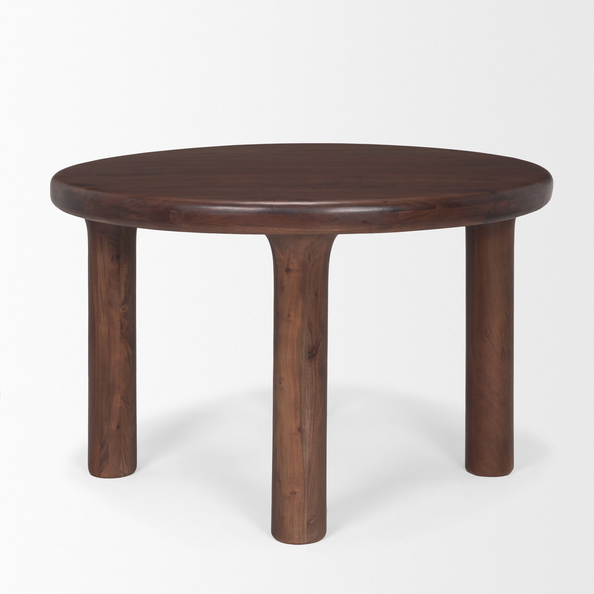 Soma 48' Round Dining Table | Modern | Red Brown Wood | Seats 4, by Mercana, 48" length x 48" width x 30" height View 6