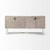 Excelsior I (72x18.3) Solid Wood Gold Metal Base 4 Cabinet Door SideBoard, Sideboards & Buffet by Mercana, 72" length x 18" width x 32.5" height thumbnail 3