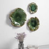 Abella Green Ceramic Wall Decor Set/3, Art by Uttermost, 17.87" width x 17.87" height x 3.87" depth thumbnail 4