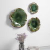 Abella Green Ceramic Wall Decor Set/3, Sculptural Wall Art by Uttermost, 17.87" width x 17.87" height x 3.87" depth thumbnail 4