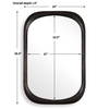 Malone Bronze Mirror, by Uttermost, 24" width x 36.5" height x 1.5" depth thumbnail 3