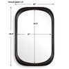 Malone Bronze Mirror, by Uttermost, 24" width x 36.5" height x 1.5" depth thumbnail 3
