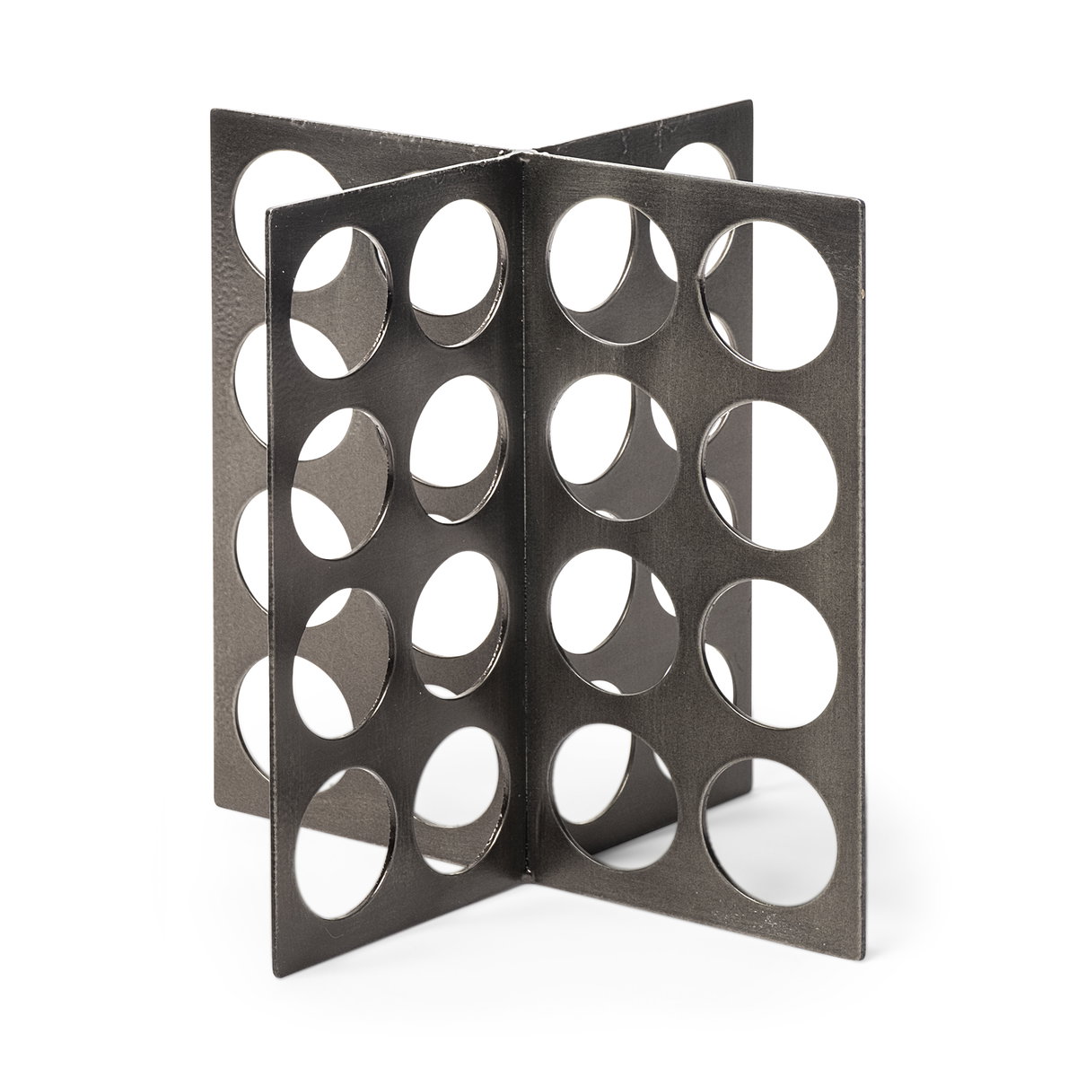 Fletcher (Large) 6L x 6W Gray Metal Abstract Decorative Object, by Mercana, 5.71" length x 5.71" width x 7.87" height View 1