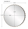 Cosmopolitan Round Mirror, by Uttermost, 37.37" width x 37.37" height x 1.75" depth thumbnail 3
