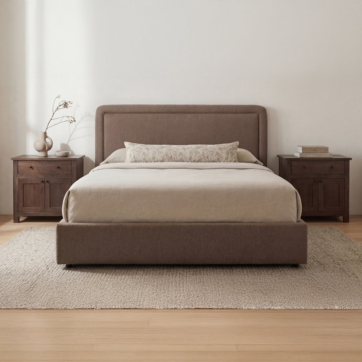 Simon King Storage Bed Brown, by Moe's Home, 7'6.55" width x 4'3.18" height x 7'4.98" depth View 6