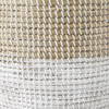 Maddie (Set of 3) Light Brown with White Dipped Seagrass Round Basket  with Handles, Bins & Basket by Mercana, 15.75" length x 15.75" width x 17.32" height thumbnail 8