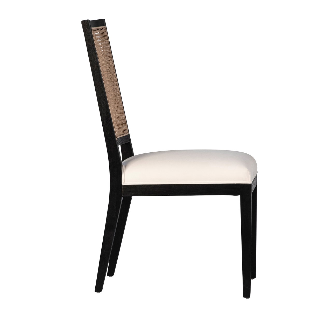 Norton Dining Chair Set of 2 Black, by Dovetail, 20" width x 39" height x 25.5" depth View 3
