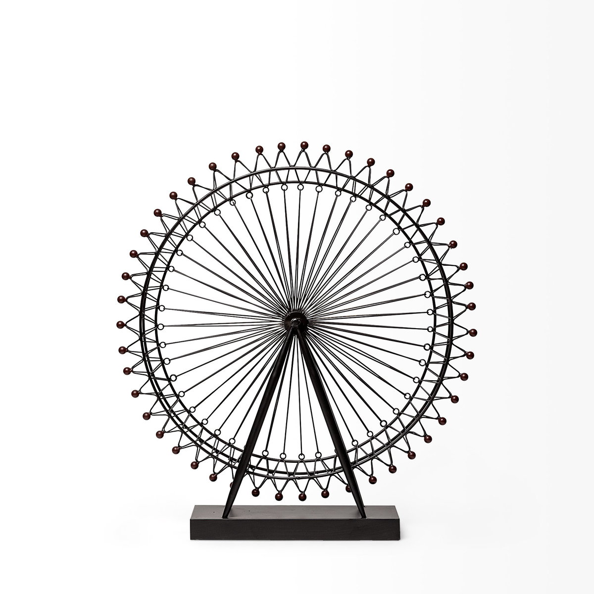 London Eye 3L x 25W Black Metal London Eye Replica, Decorative Object by Mercana, 3" length x 25" width x 26.97" height View 4