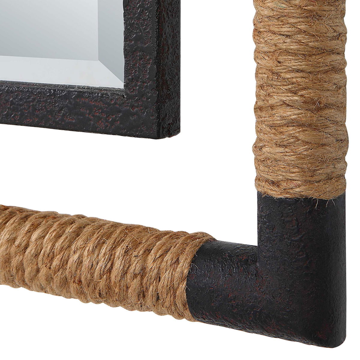 Melville Iron & Rope Tall Mirror, by Uttermost, 27.5" width x 76" height x 1.5" depth View 6