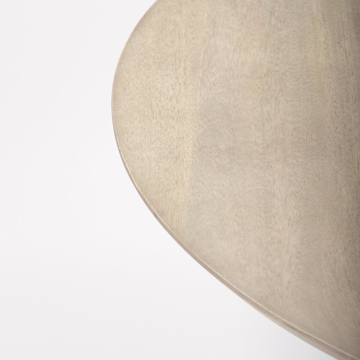 Maxwell 32' Round Light Wood Tabletop & Base with Gold Metal Accent Pedestal Bistro Table, Dining Table by Mercana, 32" length x 32" width x 36" height View 3