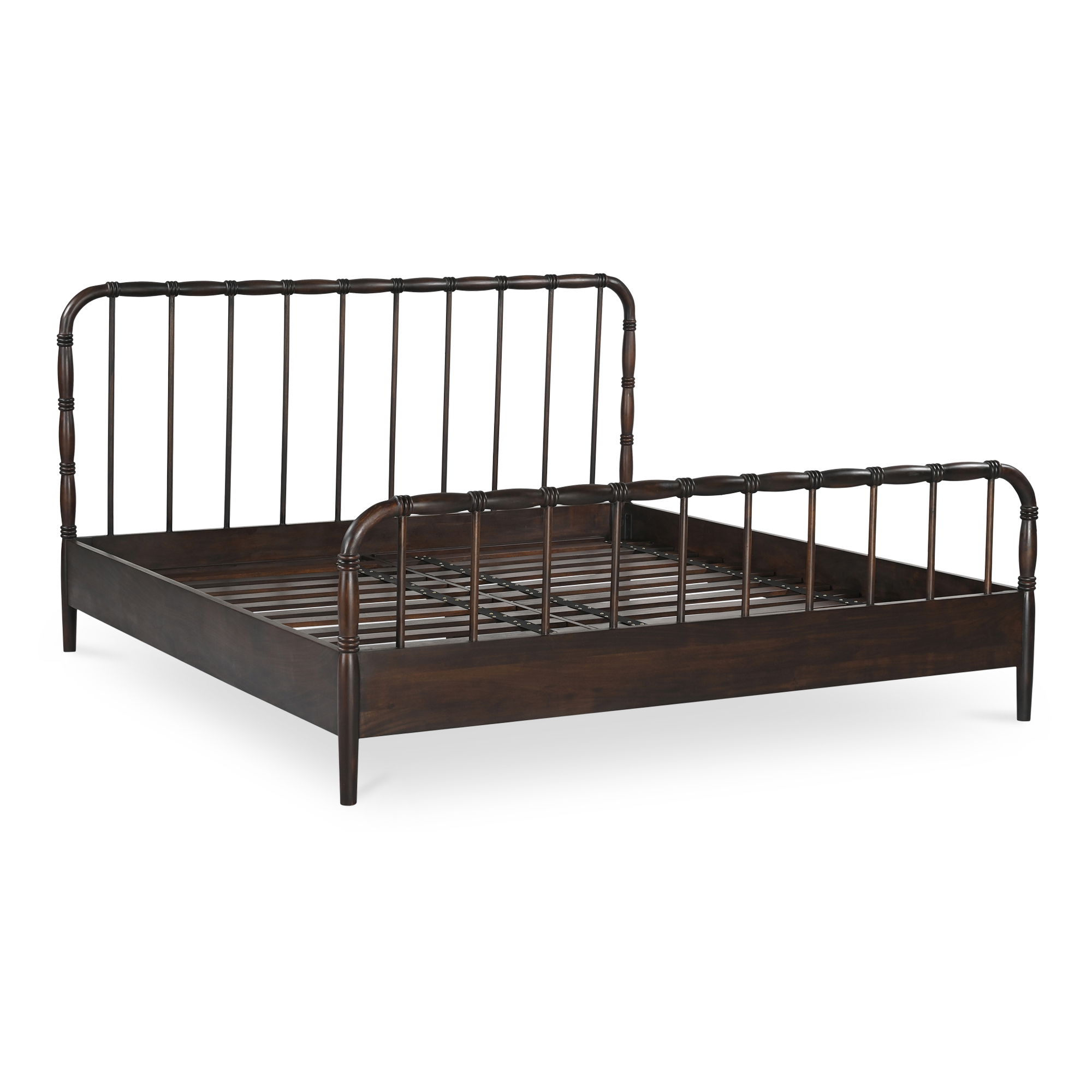 Vivian King Bed Dark Brownn, by Moe's Home, 79" width x 45" height x 84.45" depth View 4
