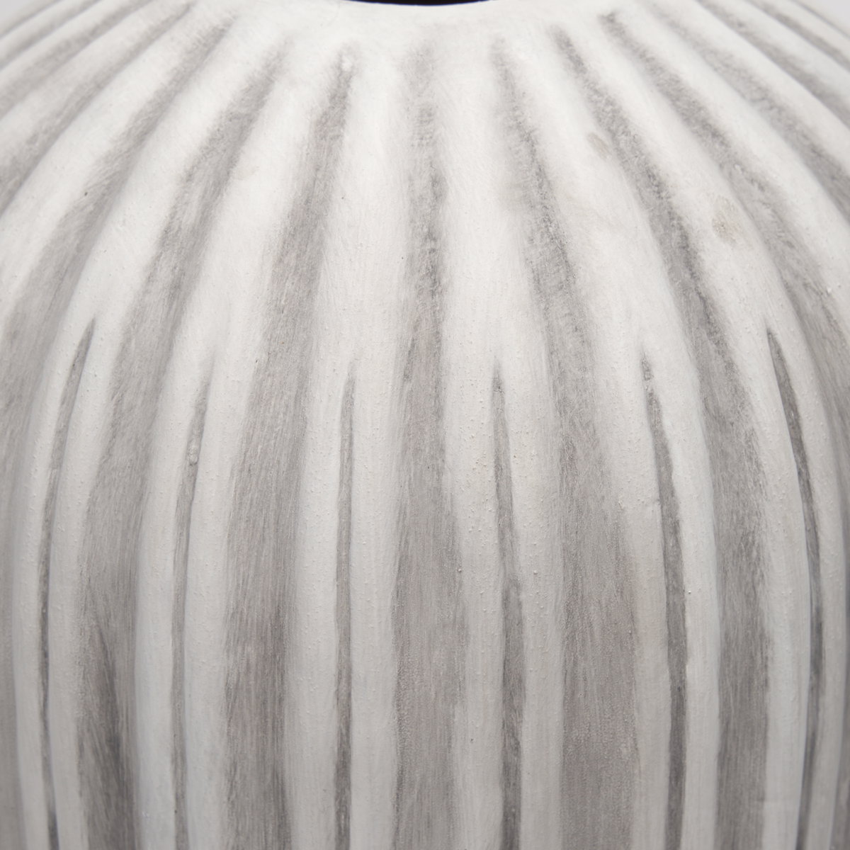 Ummi Small Off White with Gray Antiquing Ceramic Vase, by Mercana, 8" length x 8" width x 15.75" height View 4