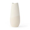 Salar  Cream Conical Crackled Ceramic Vase, by Mercana, 5.91" length x 5.91" width x 13.98" height thumbnail 1
