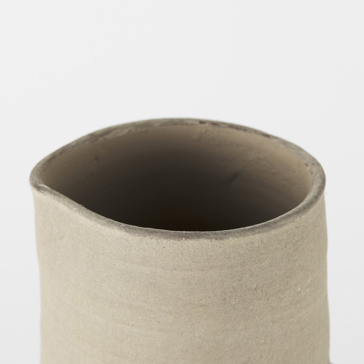 Garand Medium 15H Two-Toned White Natural Ceramic Jug, Decorative Jar by Mercana, 7.48" length x 5.12" width x 13.58" height View 11