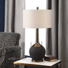 Arnav Textured Black Lamp, Table Lamp by Uttermost, 17" width x 32" height x 17" depth thumbnail 5