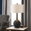 Arnav Textured Black Lamp, by Uttermost, 17" width x 32" height x 17" depth thumbnail 5