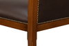 Camile Leather Side Chair  Brown, by Sarreid, 2'3" length x 1'9" width x 3'3" height thumbnail 7