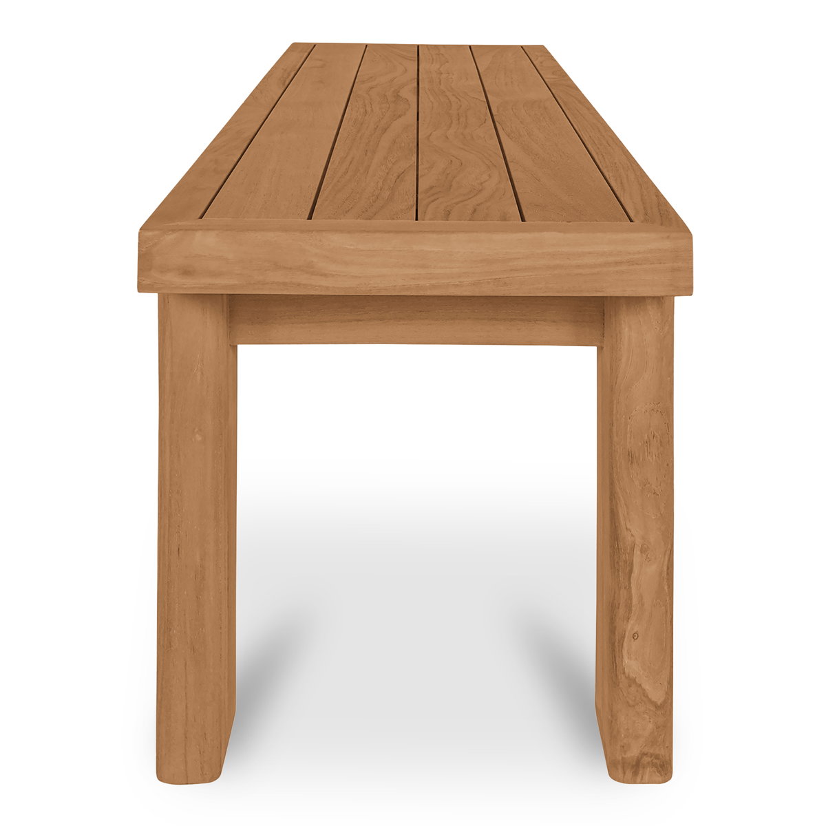 Marina Outdoor Dining Bench Natural, Benche by Moe's Home, 57.99" width x 17.99" height x 16.02" depth View 3