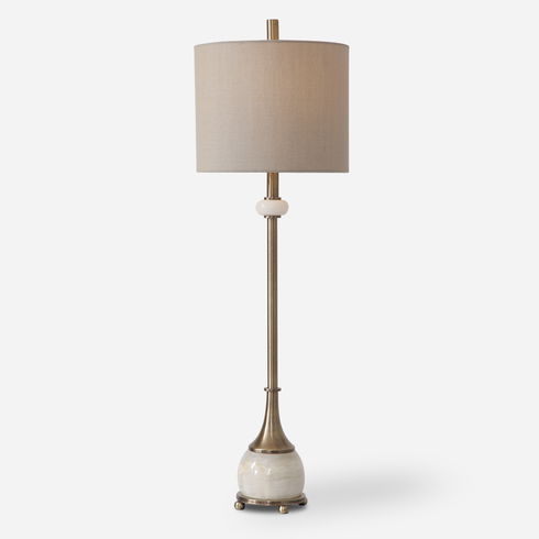 Natania Plated Brass Buffet Lamp