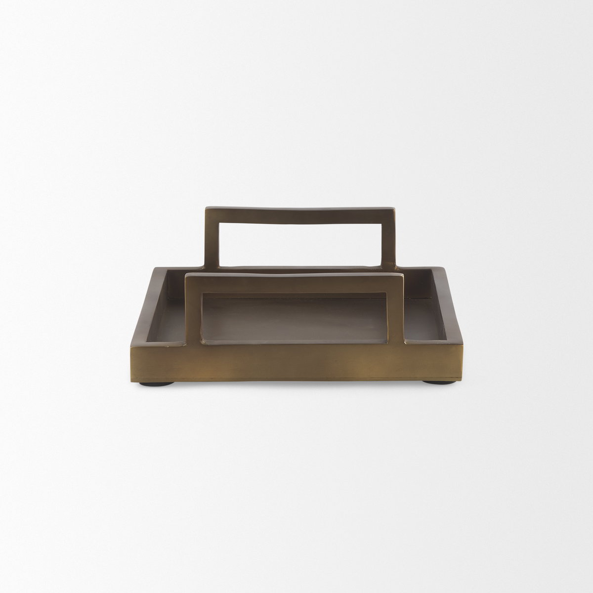 Shay Aluminium Tray - Small, Decorative Tray by Mercana, 9.5" length x 9.5" width x 3" height View 8