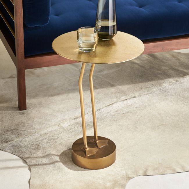 Online Designer Bedroom Brass Bird Side Table
