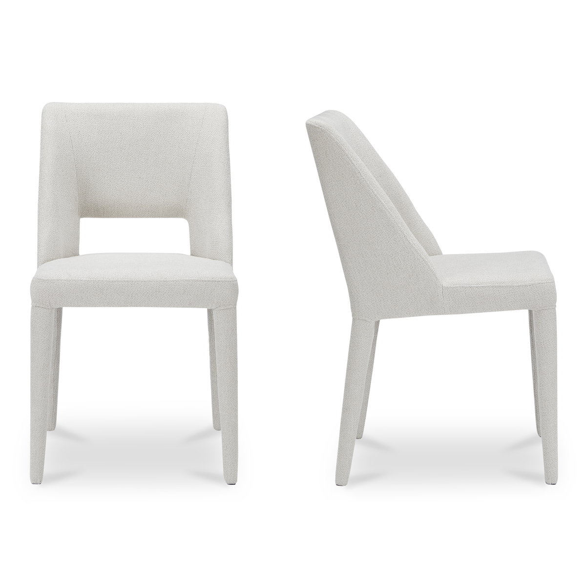 Joyce Dining Chair Beige-set Of Two, by Moe's Home, 18.5" width x 33.9" height x 22.6" depth View 3