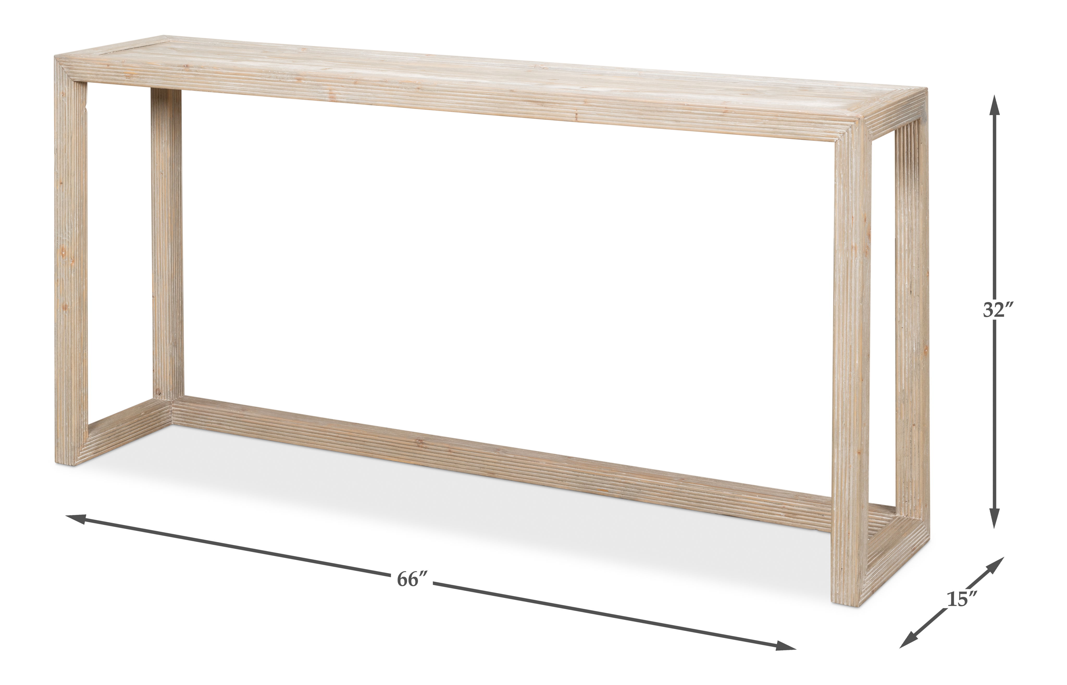 Camden Console, Console Table by Sarreid, 66" length x 15" width x 32" height View 15