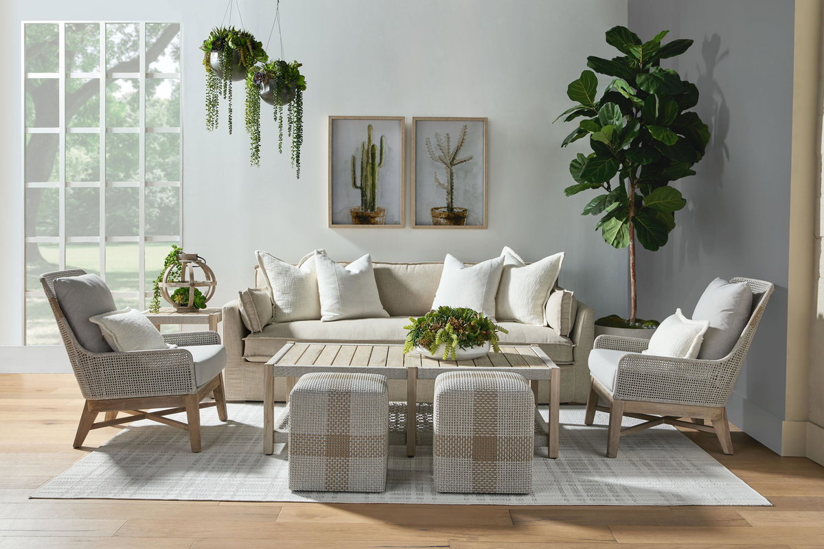 Thea Outdoor 90' Taper Arm Slipcover Sofa, Seating by Essentials for Living, 90" width x 33.5" height x 39" depth View 12
