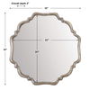 Valentia Silver Mirror, by Uttermost, 32" width x 32" height x 2" depth thumbnail 3