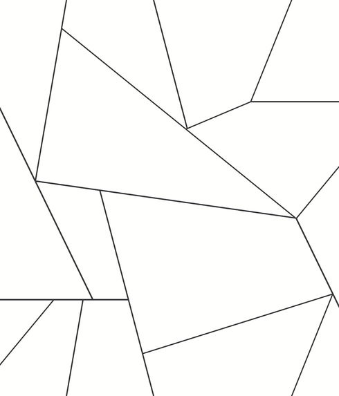 Fractured Prism Black Peel & Stick Wallpaper