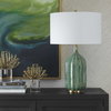 Bixby Green Table Lamp, by Uttermost, 1'4" width x 2'1.75" height x 1'4" depth thumbnail 4