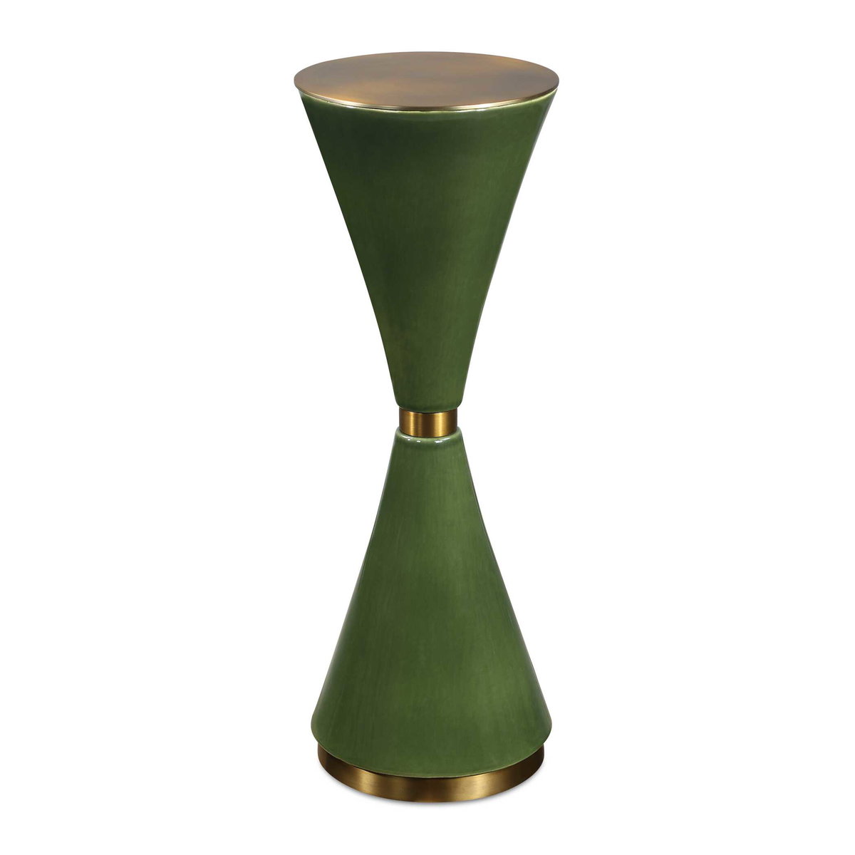 Ronde Jade Green Drink Table, Side & End Table by Uttermost, 8.5" width x 24" height x 8.5" depth View 1
