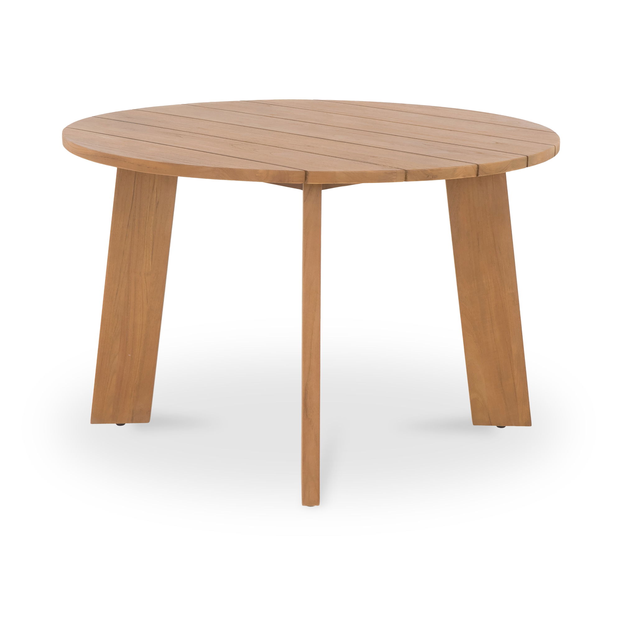 Delta Round Outdoor Dining Table Natural, Outdoor Table by Moe's Home, 3'11" width x 2'6" height x 3'11" depth View 2