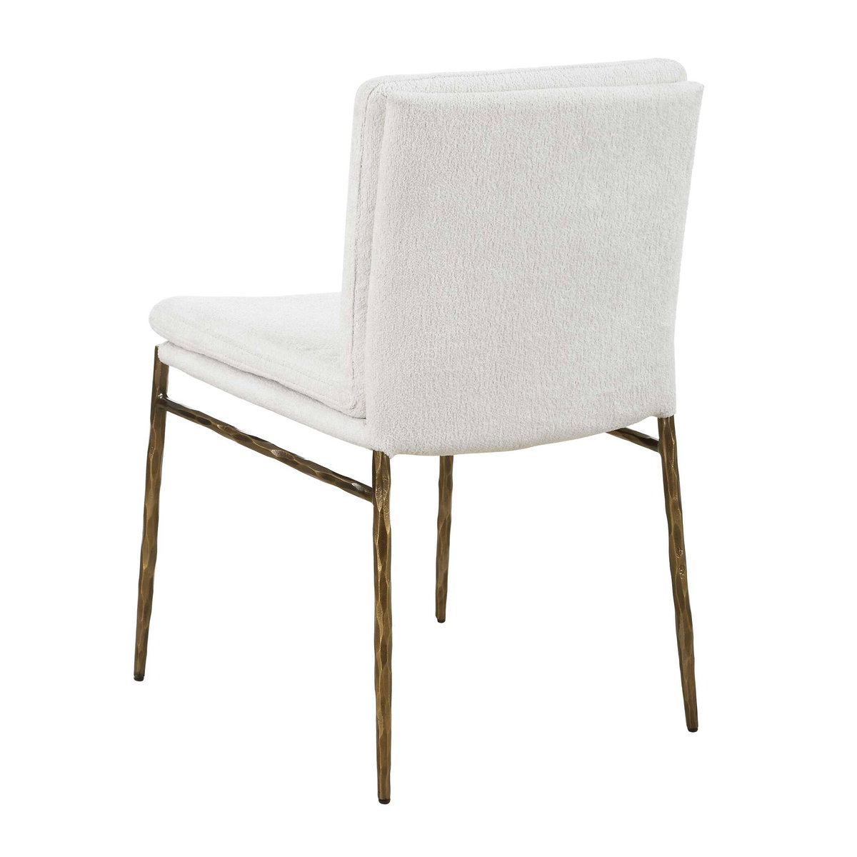 Ascend Textured White Dining Chair, by Uttermost, 19.7" width x 33.85" height x 23" depth View 6