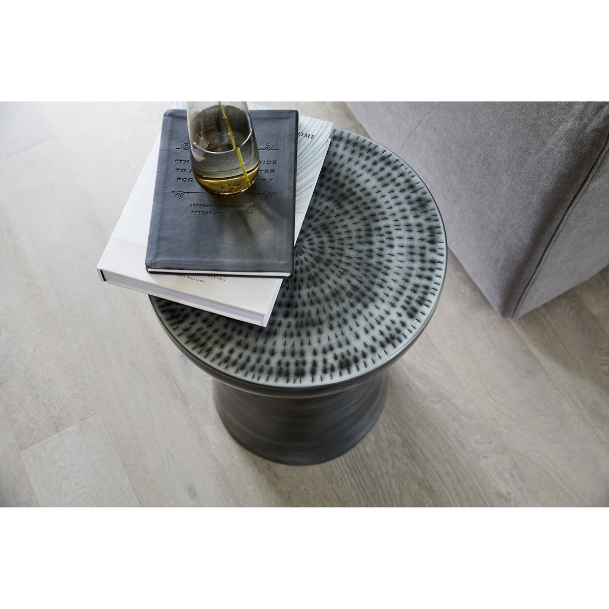 Arthur Accent Table Antique Nickel, Side & End Table by Moe's Home, 15" width x 19" height x 15" depth View 5