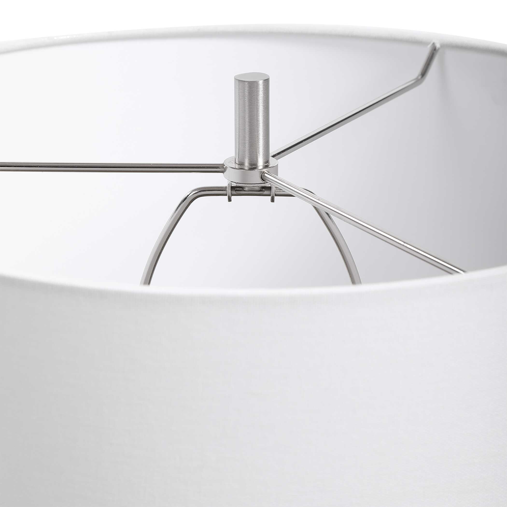 Waves Blue & White Table Lamp, by Uttermost, 16" width x 27.5" height x 16" depth View 8