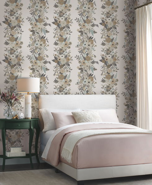 Garden Party Trellis White & Brown Wallpaper