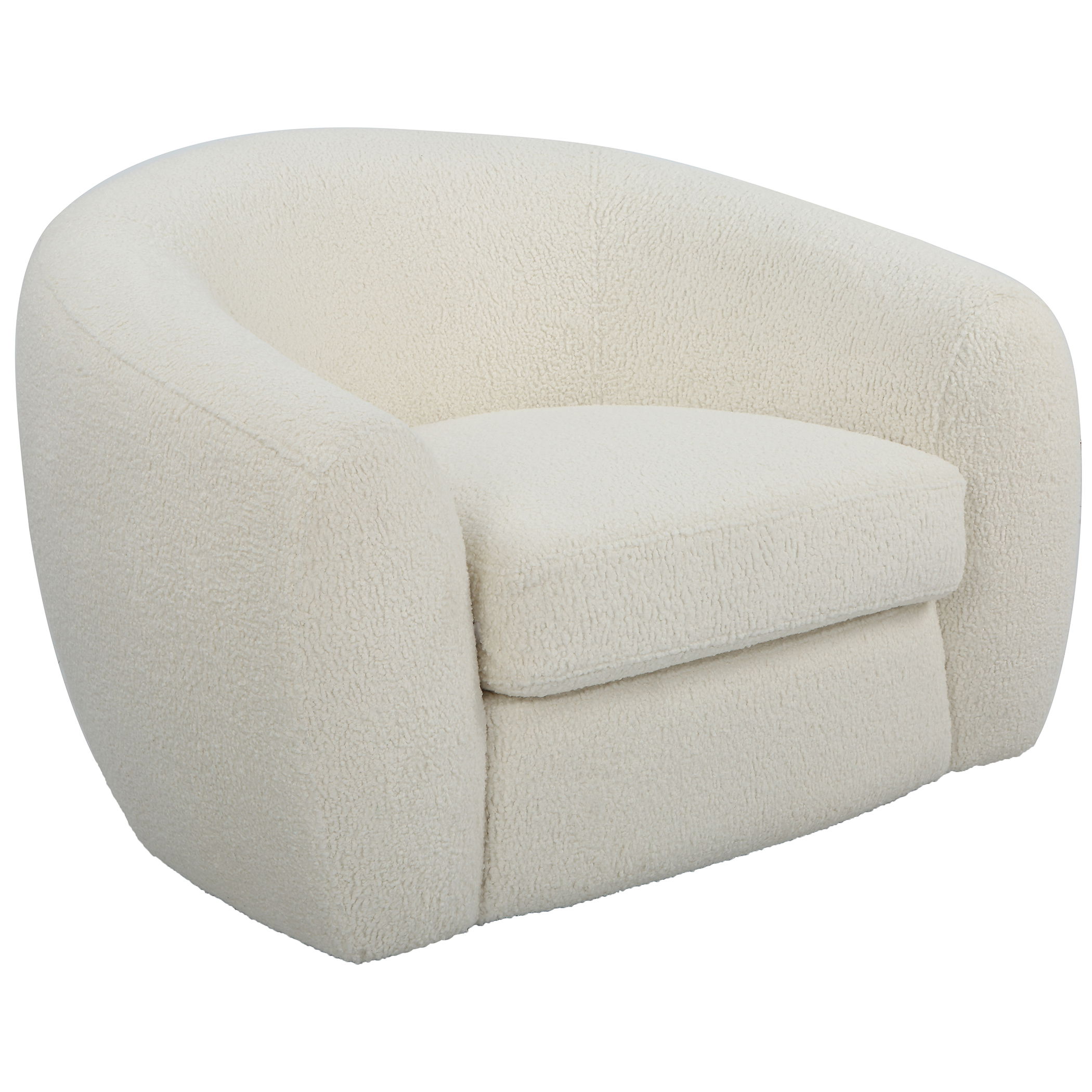 Capra  Art Deco White Swivel Chair large image 