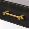 Vince 51L x 18W Black Metal with Gold Accents 3 Drawer Office Desk, by Mercana, 51.18" length x 18.31" width x 31.1" height thumbnail 8