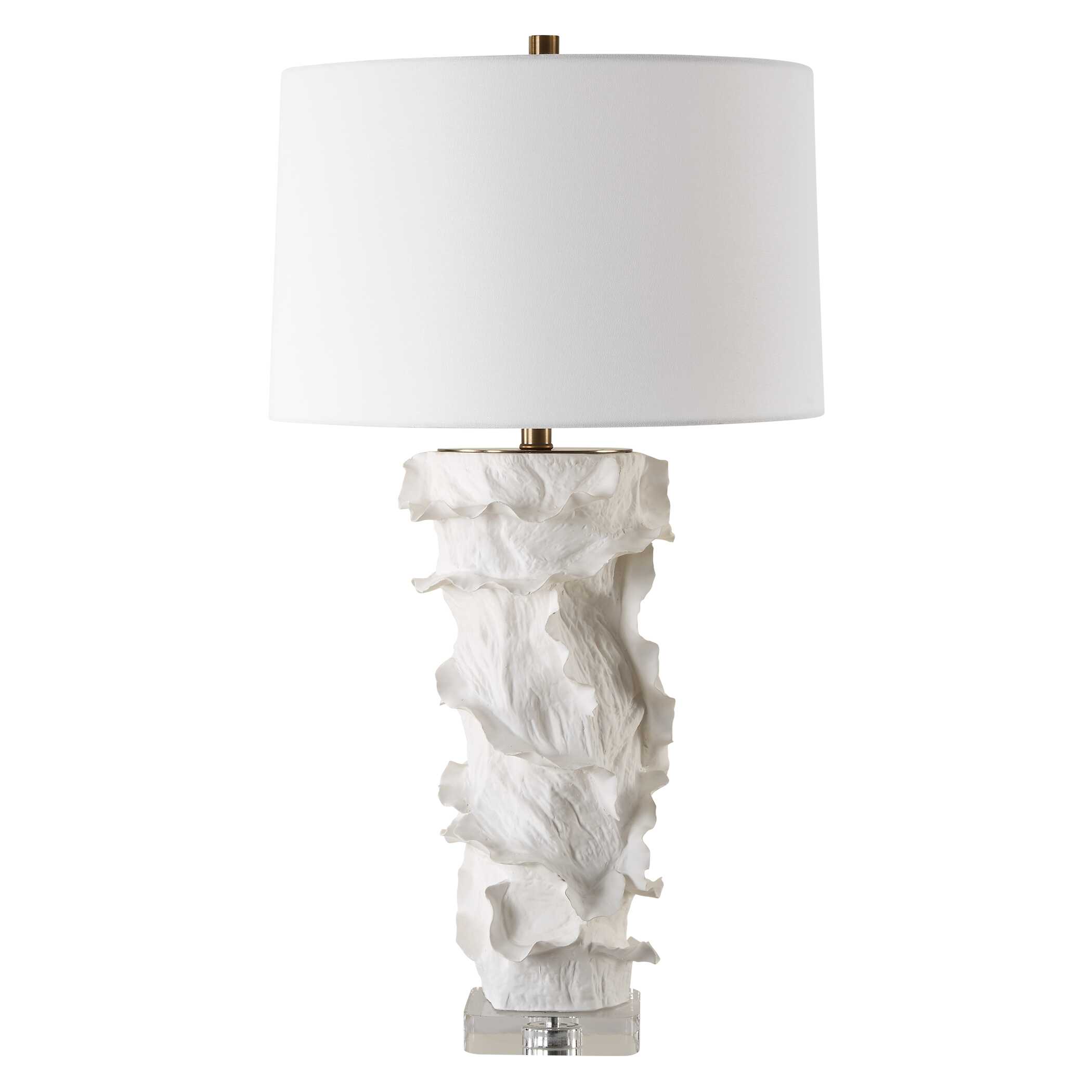 Wisp White Table Lamp, by Uttermost, 18" width x 32.5" height x 18" depth View 5