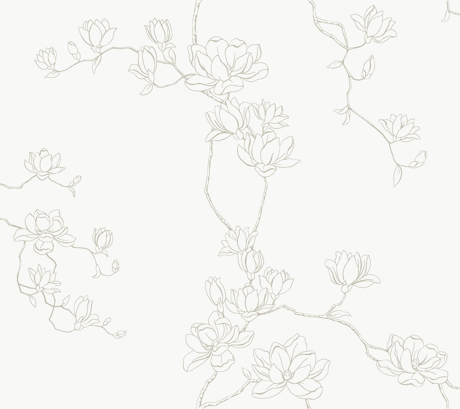 Magnolia Beige Branches Wallpaper large image 