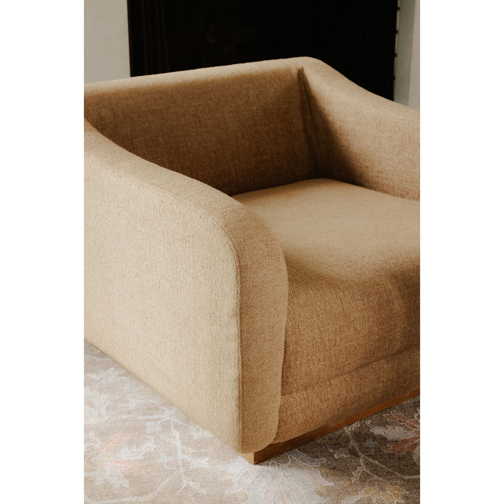 Keane Lounge Chair Ochre, Accent Chair by Moe's Home, 38" width x 31.25" height x 39.5" depth View 7