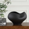 Nocturne Textured Black Bowl, Decorative Tray by Uttermost, 14" width x 9" height x 14" depth thumbnail 2