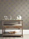 Serendipity Grey & Gold Metallic Wallpaper, by York Wall, 33' length x 1'9" width x 0.02" depth thumbnail 2