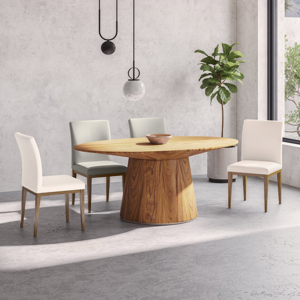 Frankie Dining Chair Grey - Set Of Two, by Moe's Home, 18.5" width x 36" height x 22.5" depth View 6