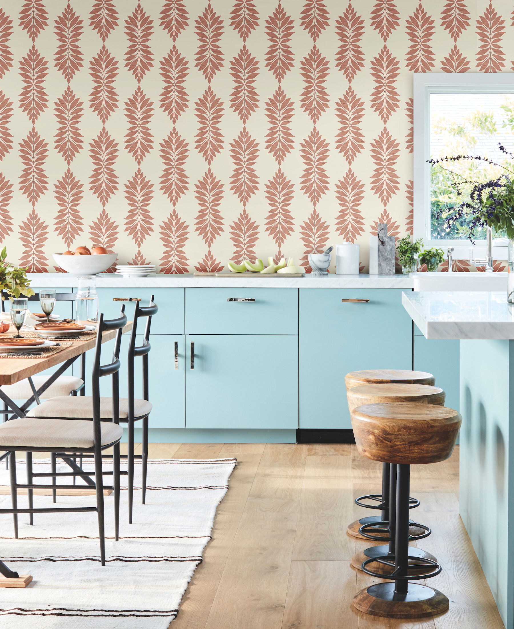 Broadsands Botanica Coral Wallpaper, by York Wall, 33' length x 1'8.5" width x 0.02" depth View 3